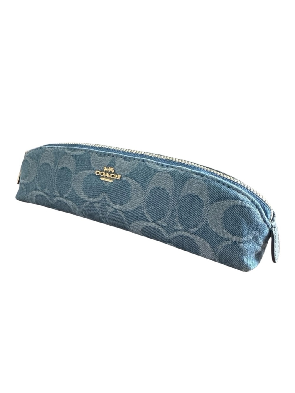 Coach Pencil Case Signature Denim
